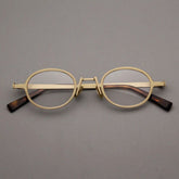 Alden Retro Alloy Glasses Frame oval frame Southood Gold